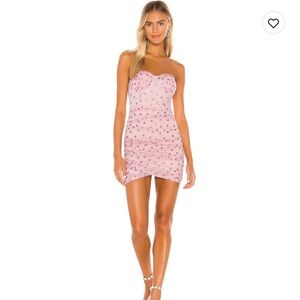 Superdown Blush Mesh Mini Dress